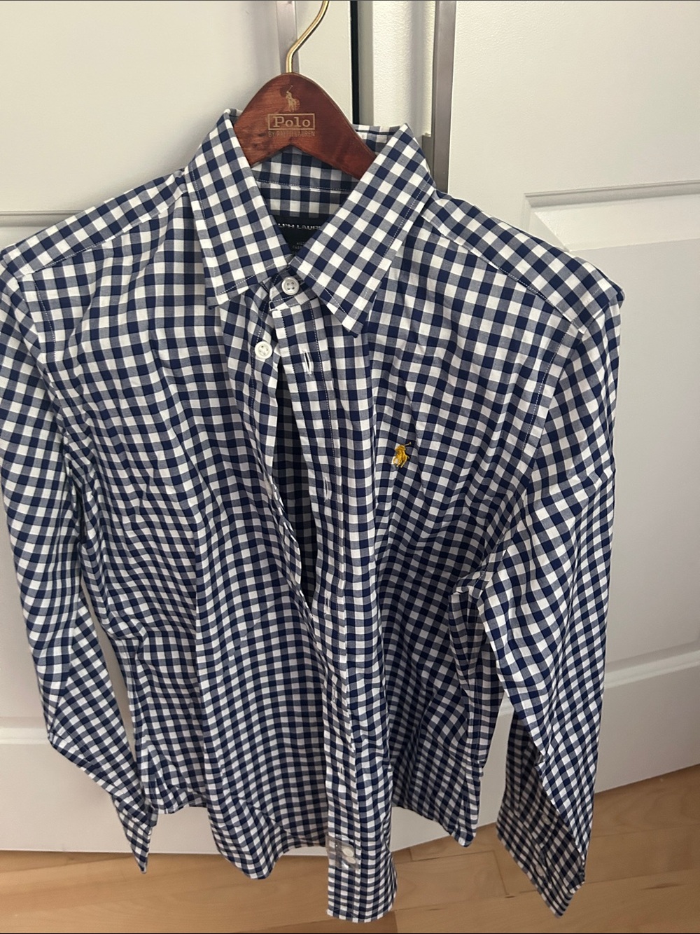 Polo by Ralph Lauren Navy and White Gingham Shirt
